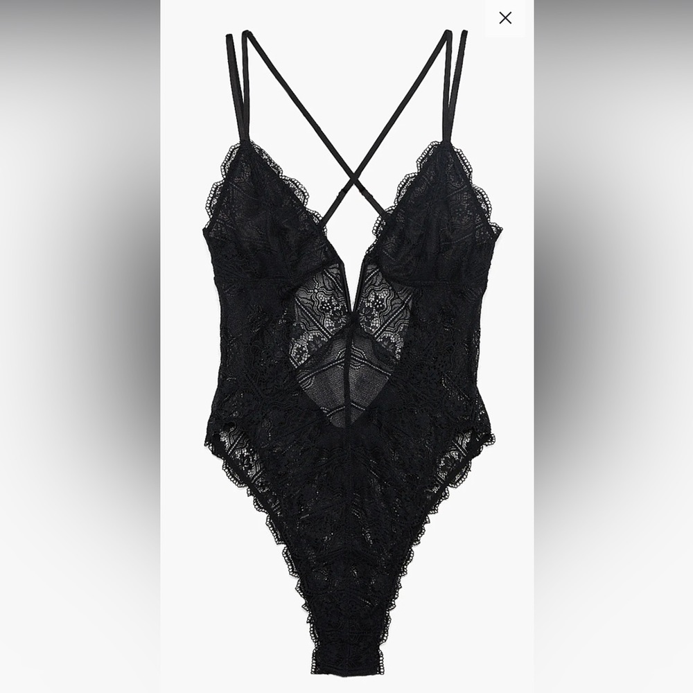 Savage X Fenty Deco Glass Lace Teddy